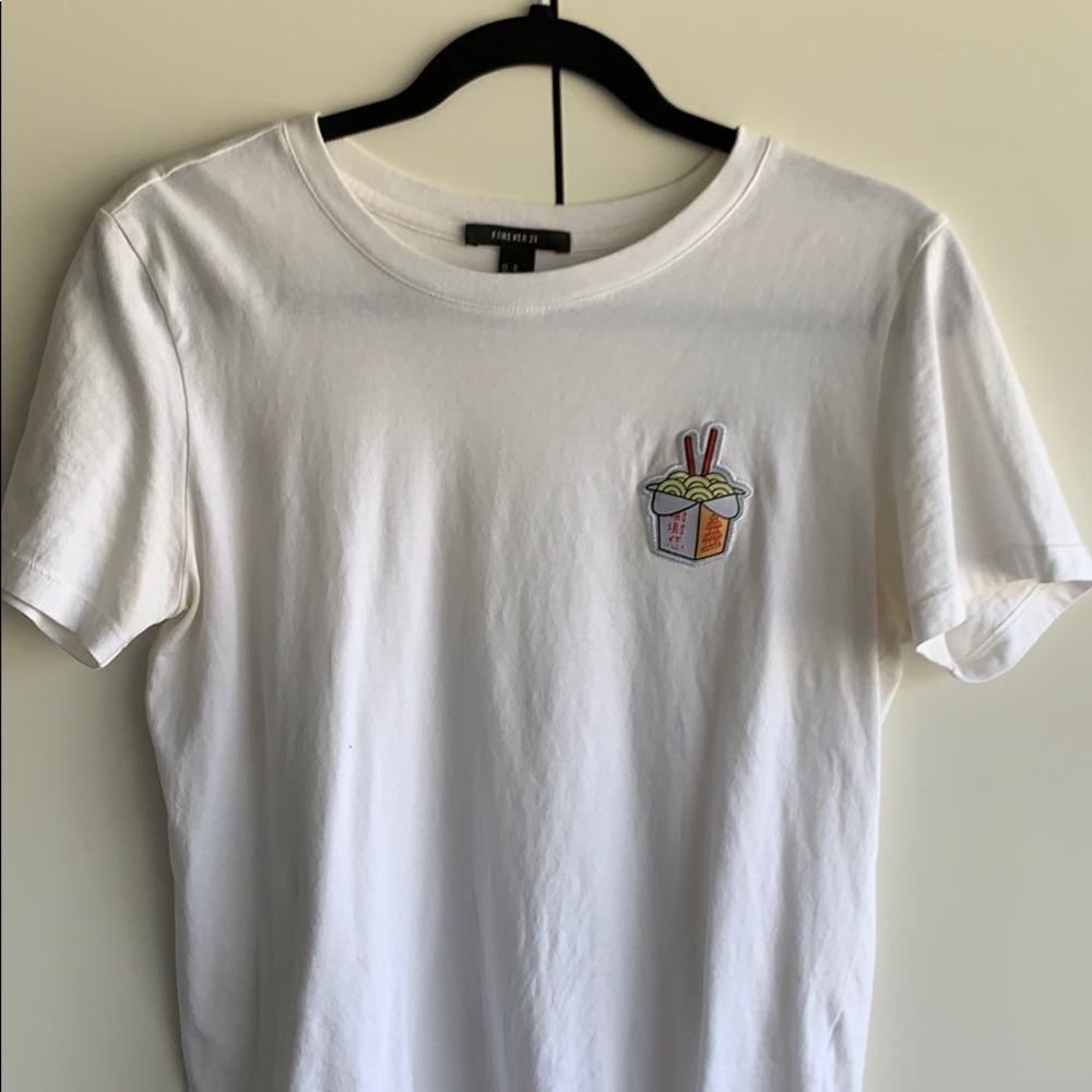 Forever21 Takeout Box Embroidery Graphic Tee